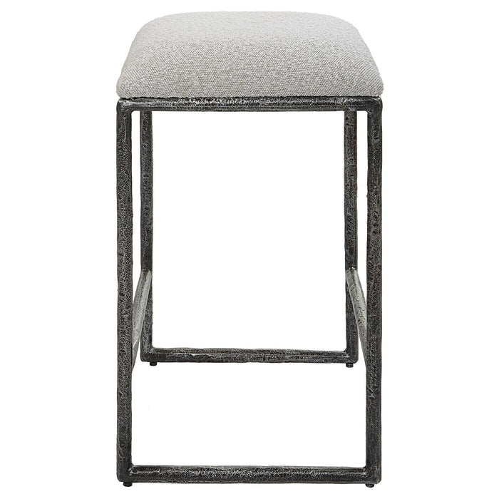 Brisbane Counter Stool Distressed Charcoal-Furniture-Uttermost-Lighting Design Store