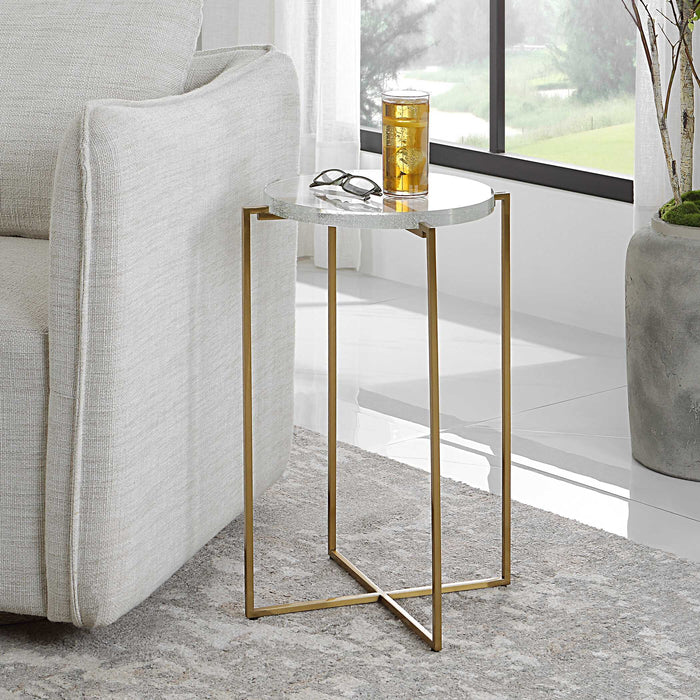 Star-crossed Accent Table Brushed Gold-Furniture-Uttermost-Lighting Design Store