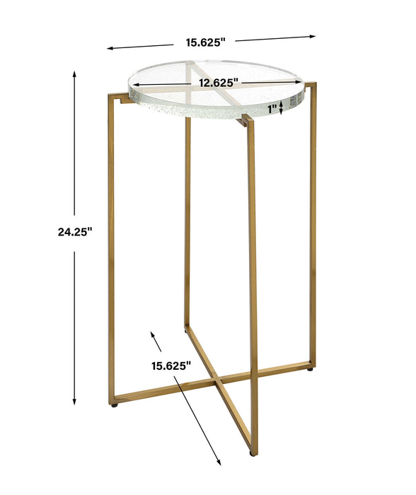 Star-crossed Accent Table Brushed Gold-Furniture-Uttermost-Lighting Design Store