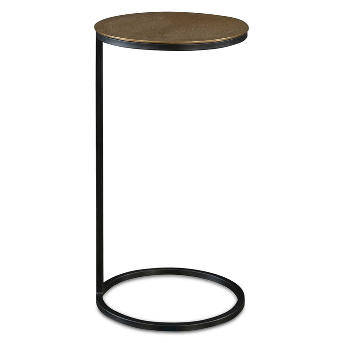Brunei Accent/Drink Table Aged Black Iron-Furniture-Uttermost-Lighting Design Store