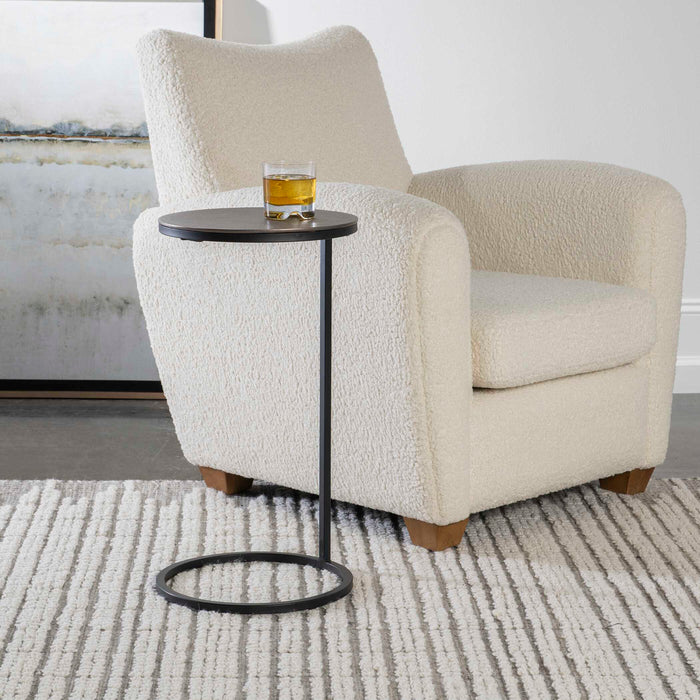 Brunei Accent/Drink Table Aged Black Iron-Furniture-Uttermost-Lighting Design Store