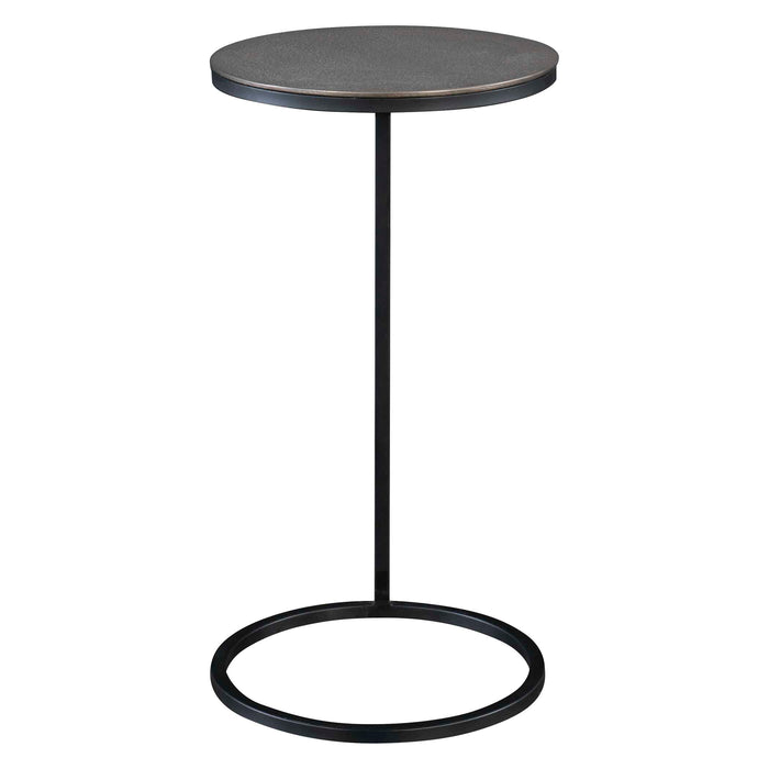 Brunei Accent/Drink Table Aged Black Iron-Furniture-Uttermost-Lighting Design Store