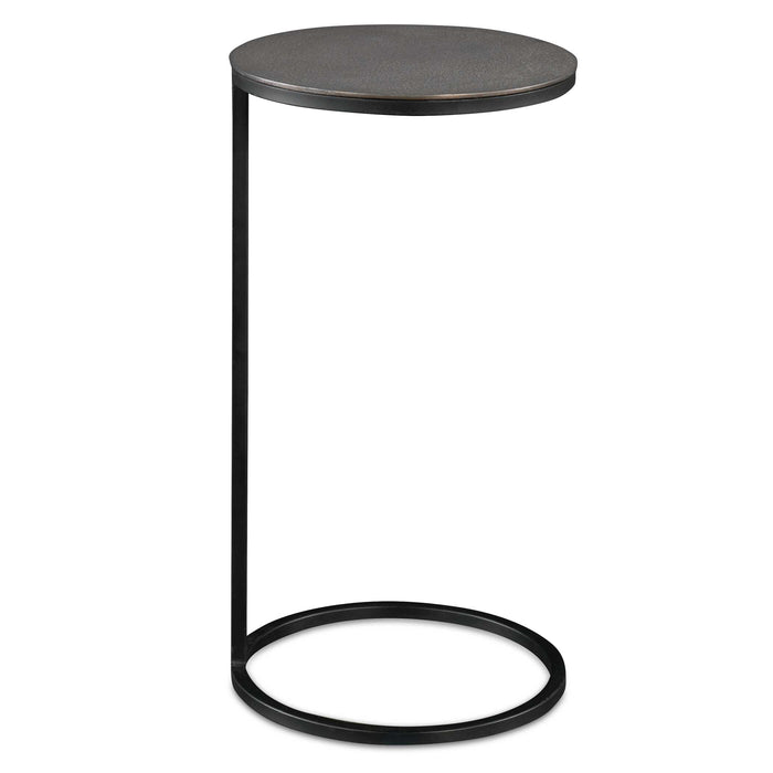 Brunei Accent/Drink Table Aged Black Iron-Furniture-Uttermost-Lighting Design Store