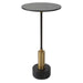 Spector Accent Table Brushed Brass And Satin Black Iron-Furniture-Uttermost-Lighting Design Store
