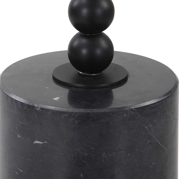 Bead Drink Table Solid Black-Furniture-Uttermost-Lighting Design Store