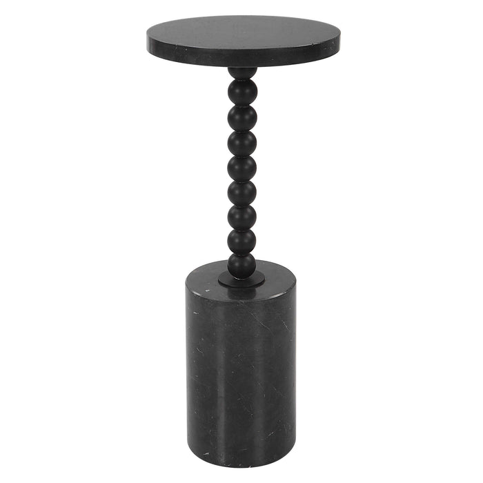 Bead Drink Table Solid Black-Furniture-Uttermost-Lighting Design Store