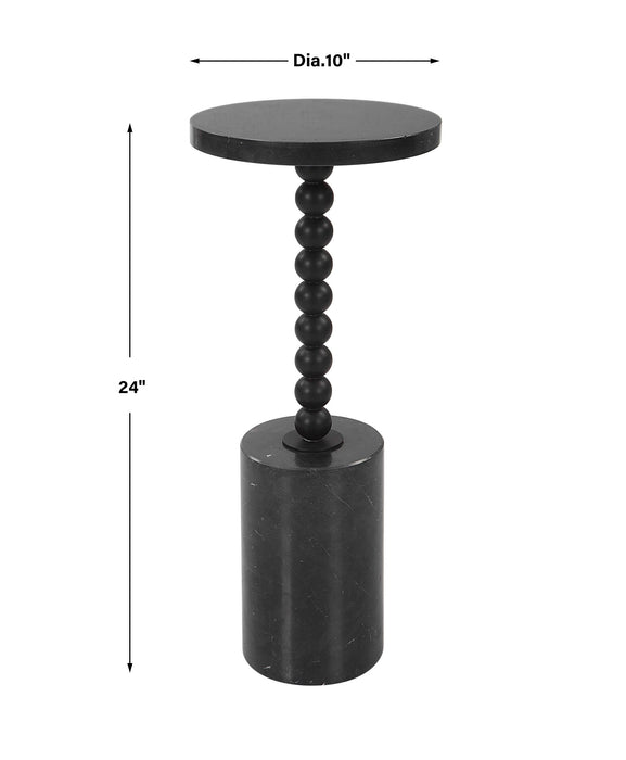 Bead Drink Table Solid Black-Furniture-Uttermost-Lighting Design Store