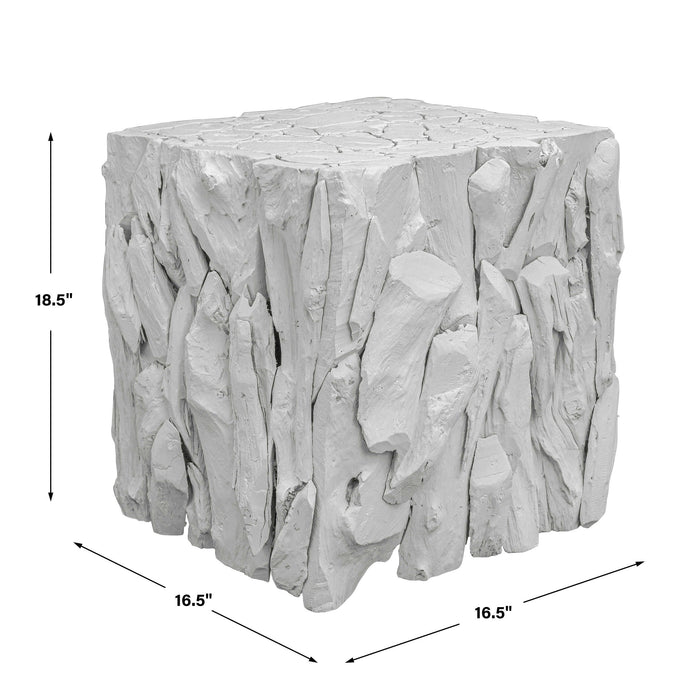 Teak Root Cube White-Furniture-Uttermost-Lighting Design Store