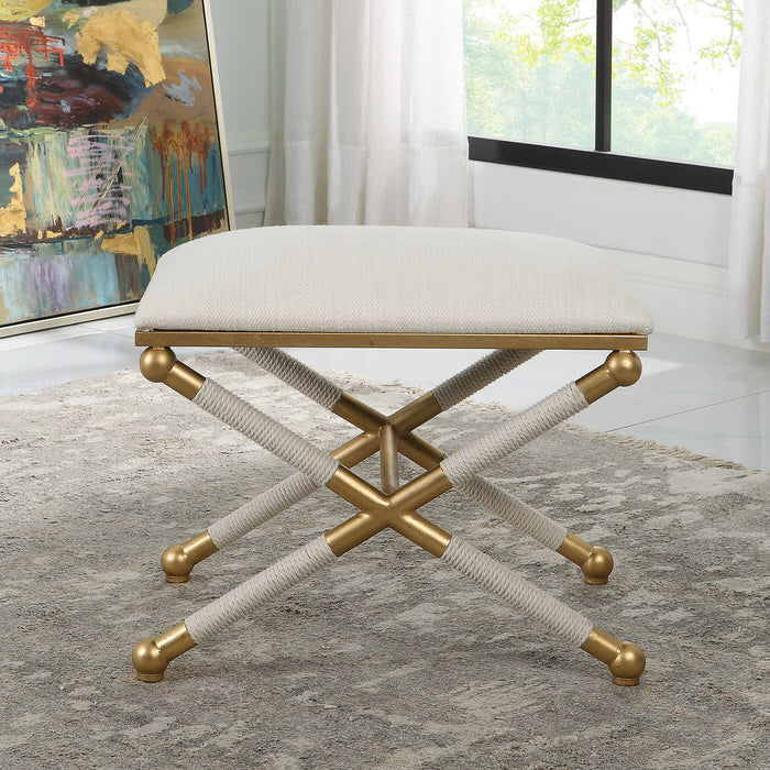 Socialite Bench Gold Leaf-Furniture-Uttermost-Lighting Design Store