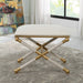 Socialite Bench Gold Leaf-Furniture-Uttermost-Lighting Design Store