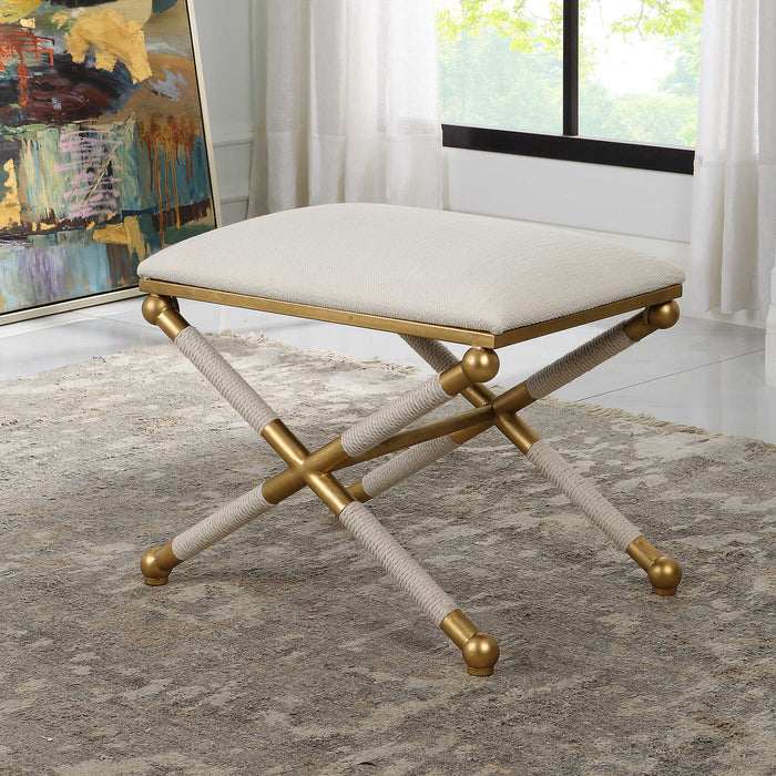 Socialite Bench Gold Leaf-Furniture-Uttermost-Lighting Design Store