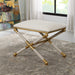 Socialite Bench Gold Leaf-Furniture-Uttermost-Lighting Design Store