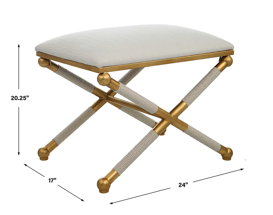 Socialite Bench Gold Leaf-Furniture-Uttermost-Lighting Design Store