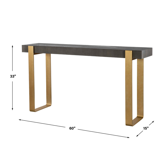 Kea Console Table Dark Walnut Stain-Furniture-Uttermost-Lighting Design Store