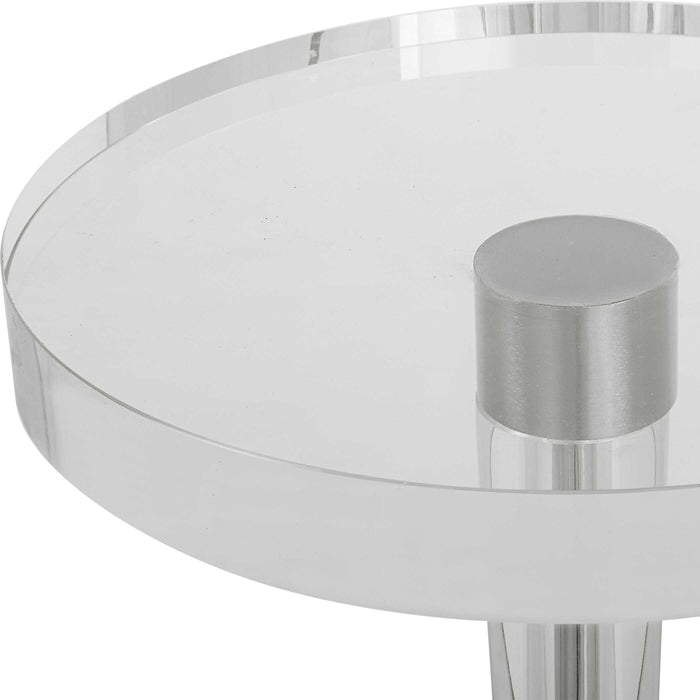 Pria Drink Table Brushed Nickel-Furniture-Uttermost-Lighting Design Store