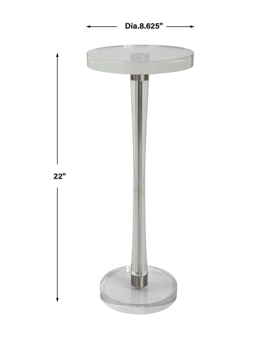 Pria Drink Table Brushed Nickel-Furniture-Uttermost-Lighting Design Store
