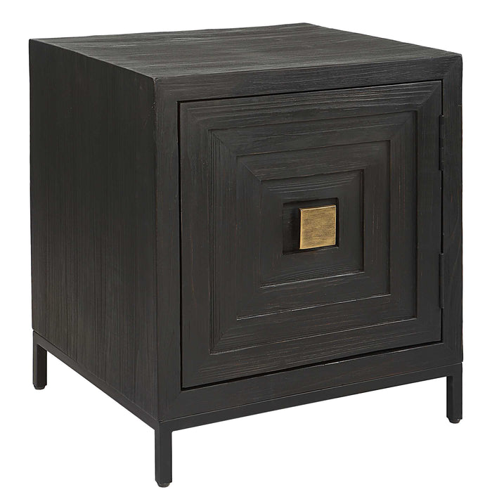 Aiken Cabinet / End Table Dark Ebony Stain-Furniture-Uttermost-Lighting Design Store