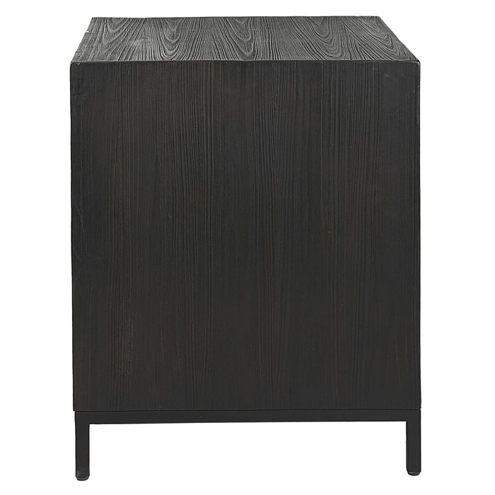 Aiken Cabinet / End Table Dark Ebony Stain-Furniture-Uttermost-Lighting Design Store