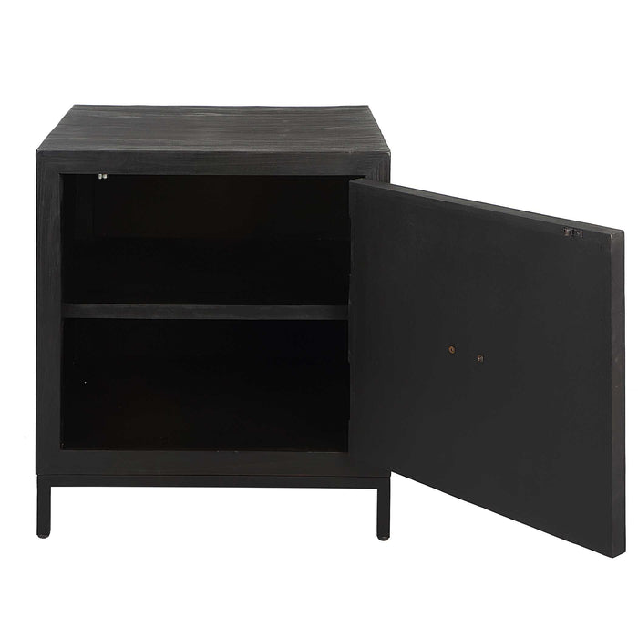 Aiken Cabinet / End Table Dark Ebony Stain-Furniture-Uttermost-Lighting Design Store