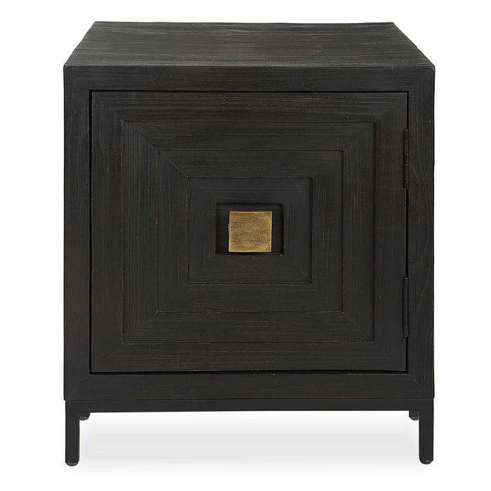 Aiken Cabinet / End Table Dark Ebony Stain-Furniture-Uttermost-Lighting Design Store