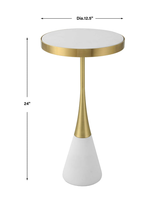 Apex Accent Table Matte White-Furniture-Uttermost-Lighting Design Store