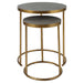 Aragon Nesting Tables, S/2 Antique Burnished Brass-Furniture-Uttermost-Lighting Design Store