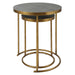 Aragon Nesting Tables, S/2 Antique Burnished Brass-Furniture-Uttermost-Lighting Design Store