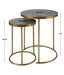 Aragon Nesting Tables, S/2 Antique Burnished Brass-Furniture-Uttermost-Lighting Design Store