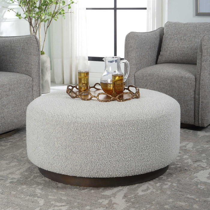 Avila Ottoman / Coffee Table Ivory And Warm Gray-Furniture-Uttermost-Lighting Design Store