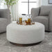 Avila Ottoman / Coffee Table Ivory And Warm Gray-Furniture-Uttermost-Lighting Design Store