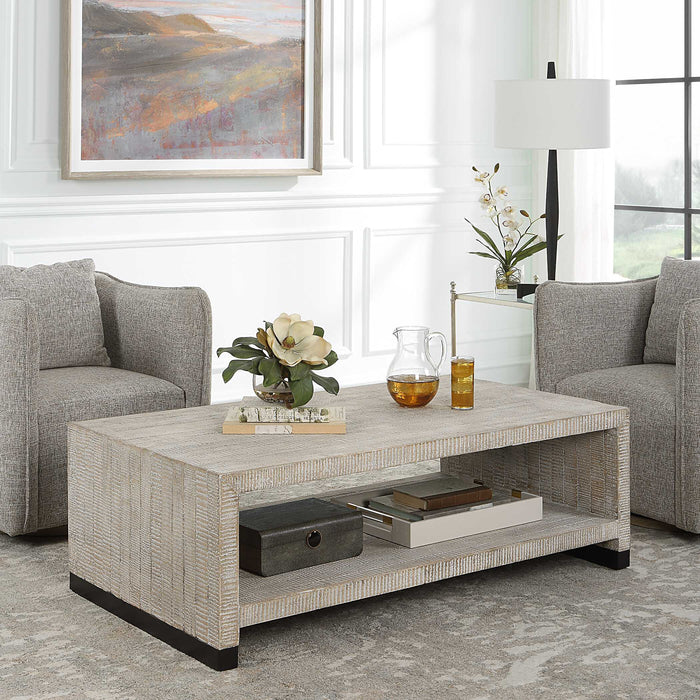 Bosk Coffee Table Natural Wood-Furniture-Uttermost-Lighting Design Store