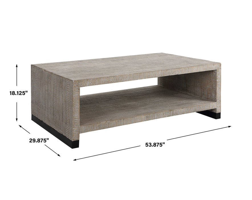 Bosk Coffee Table Natural Wood-Furniture-Uttermost-Lighting Design Store