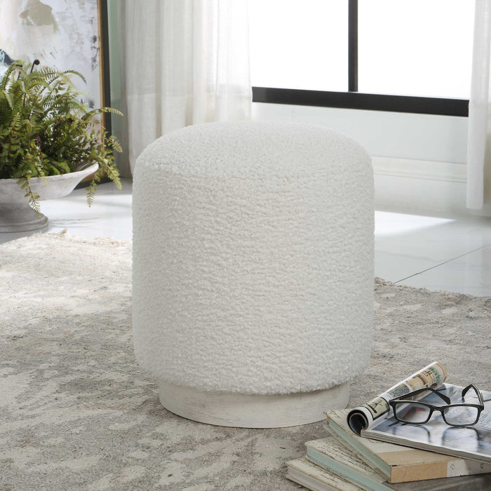 Avila Ottoman White-Furniture-Uttermost-Lighting Design Store