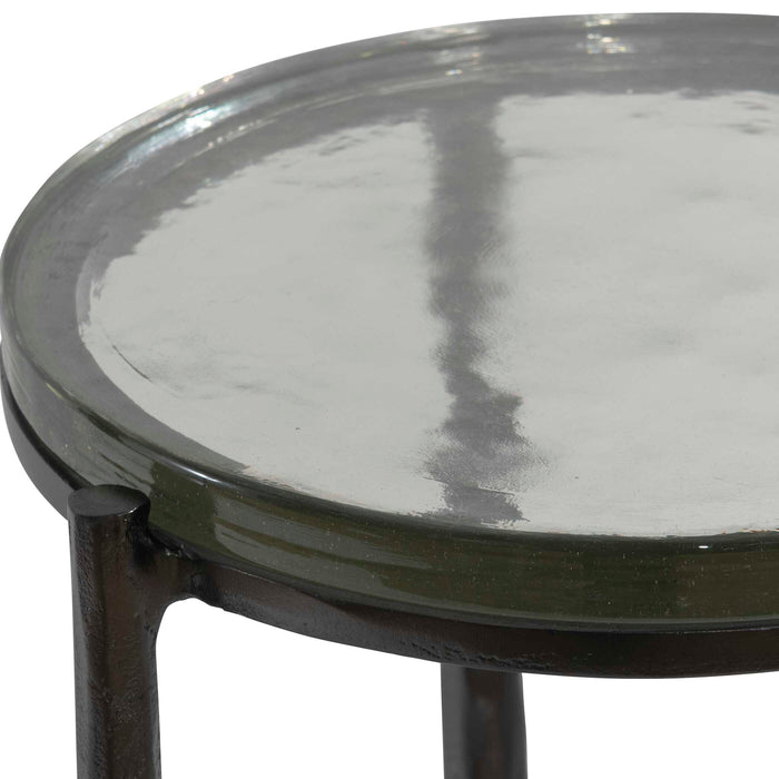 Eternity Accent Table Dark Gunmetal-Furniture-Uttermost-Lighting Design Store