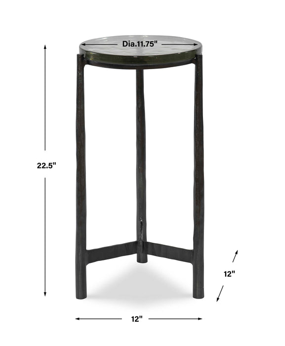 Eternity Accent Table Dark Gunmetal-Furniture-Uttermost-Lighting Design Store