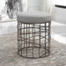 Carnival Accent Stool Burnished Silver-Furniture-Uttermost-Lighting Design Store