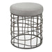 Carnival Accent Stool Burnished Silver-Furniture-Uttermost-Lighting Design Store