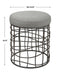 Carnival Accent Stool Burnished Silver-Furniture-Uttermost-Lighting Design Store