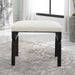 Diverge Bench Satin Black-Furniture-Uttermost-Lighting Design Store