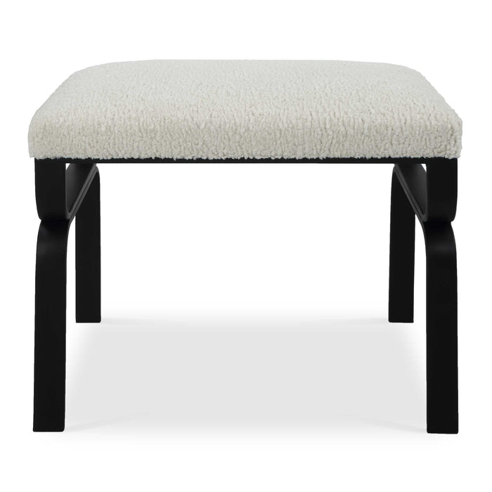 Diverge Bench Satin Black-Furniture-Uttermost-Lighting Design Store