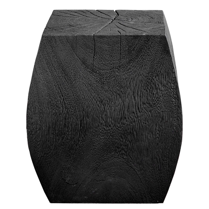 Grove Accent Stool Rustic Black-Furniture-Uttermost-Lighting Design Store