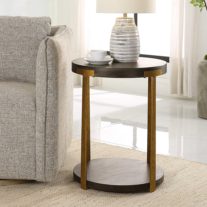 Palisade Side Table Antique Gold-Furniture-Uttermost-Lighting Design Store