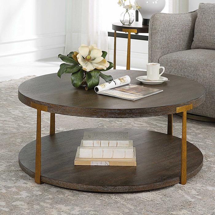 Palisade Coffee Table Antique Gold-Furniture-Uttermost-Lighting Design Store