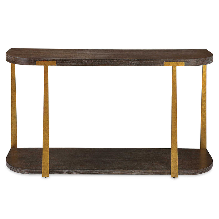 Palisade Console Table Antique Gold-Furniture-Uttermost-Lighting Design Store