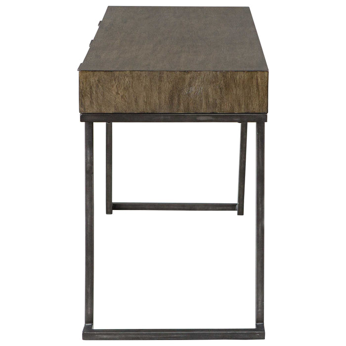Comrade Desk Mango Wood-Furniture-Uttermost-Lighting Design Store