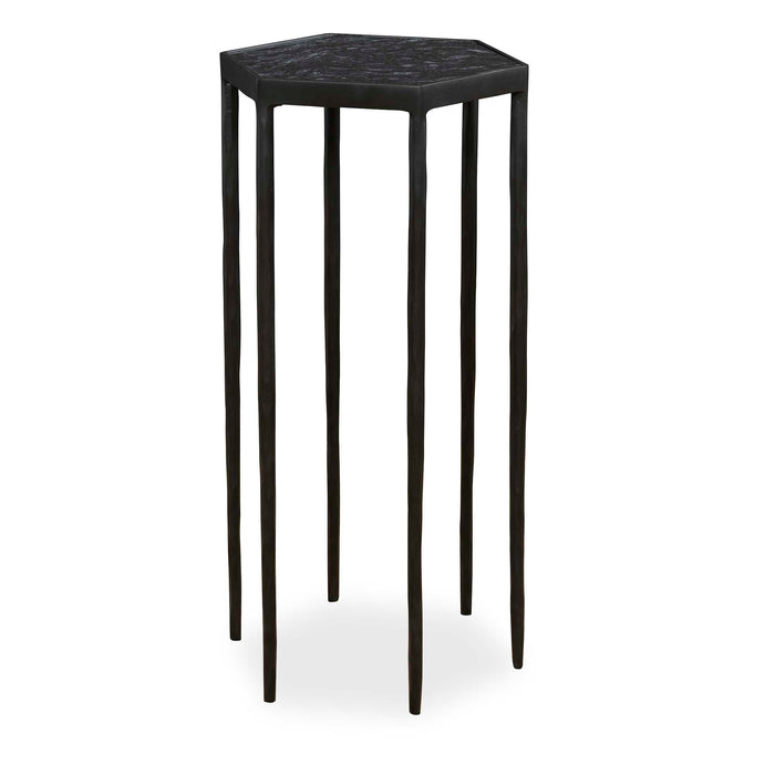Aviary Accent Table Satin Black-Furniture-Uttermost-Lighting Design Store