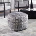 Narol Pouf Charcoal And Black-Furniture-Uttermost-Lighting Design Store