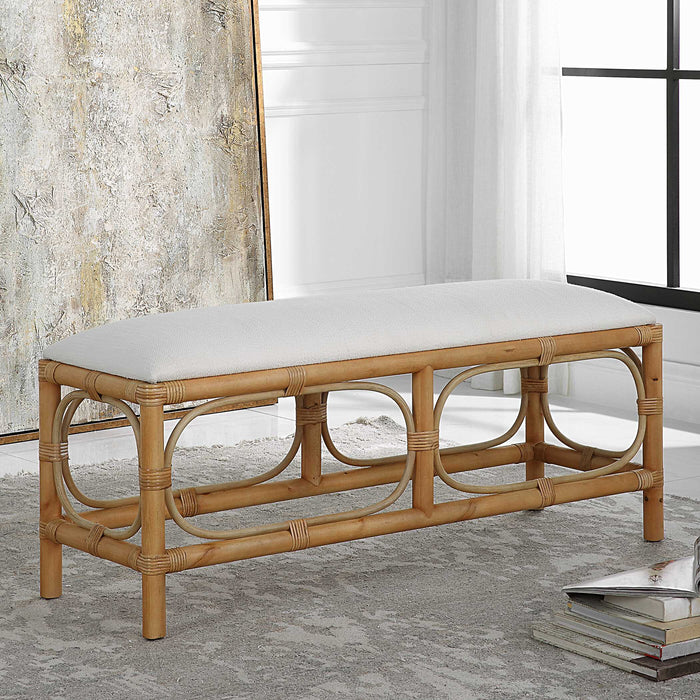 Laguna Bench Solid Wood-Furniture-Uttermost-Lighting Design Store
