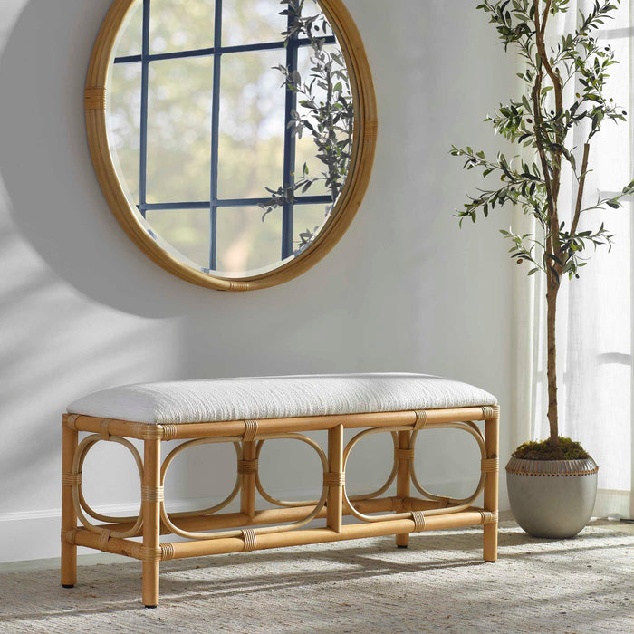 Laguna Bench Solid Wood-Furniture-Uttermost-Lighting Design Store