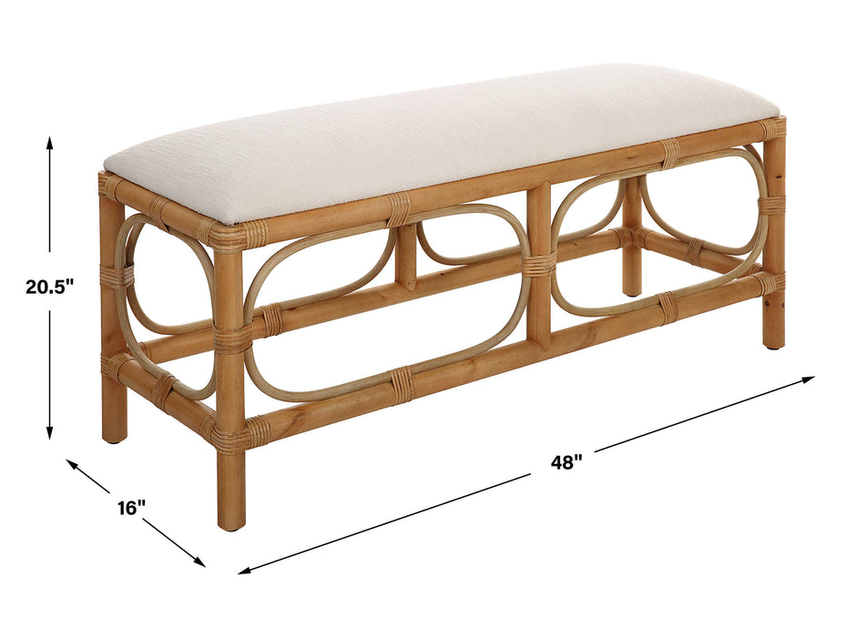 Laguna Bench Solid Wood-Furniture-Uttermost-Lighting Design Store